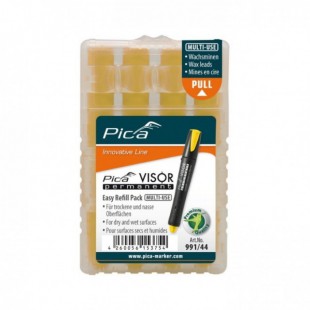 ESTUCHE 4 RECAMBIOS MARCADOR PICA VISOR AMARILLO