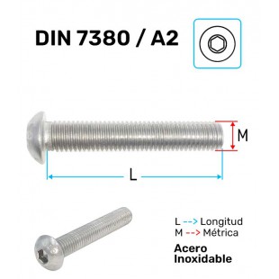 TORNILLO ALLEN A/INOX A-2 ISO-7380