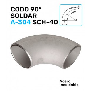 CODO 90º SOLD. A-304 SCH-40