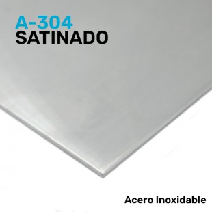 CHAPA DE ACERO INOXIDABLE A-304 SATINADO CON FILM PROTECTOR